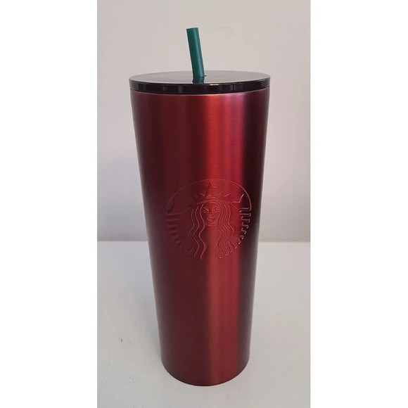 Starbucks 2018 Holiday Collection Crimson Red Stainless Steel Cold Cup‎ 24oz - Picture 2 of 5
